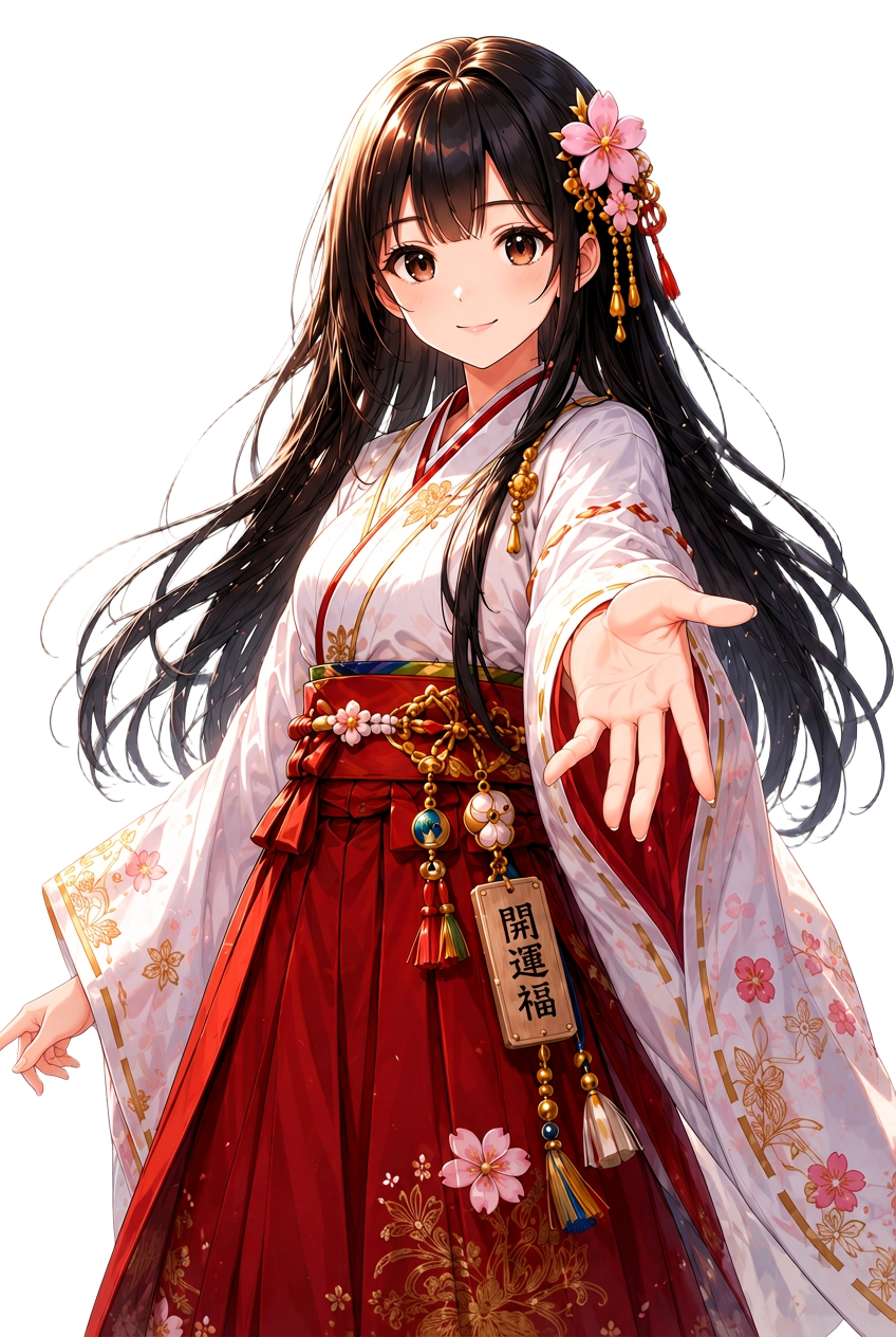 AI開運ナビの公式キャラクター ナビ姫 神楽